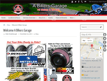 Tablet Screenshot of abikersgarage.com